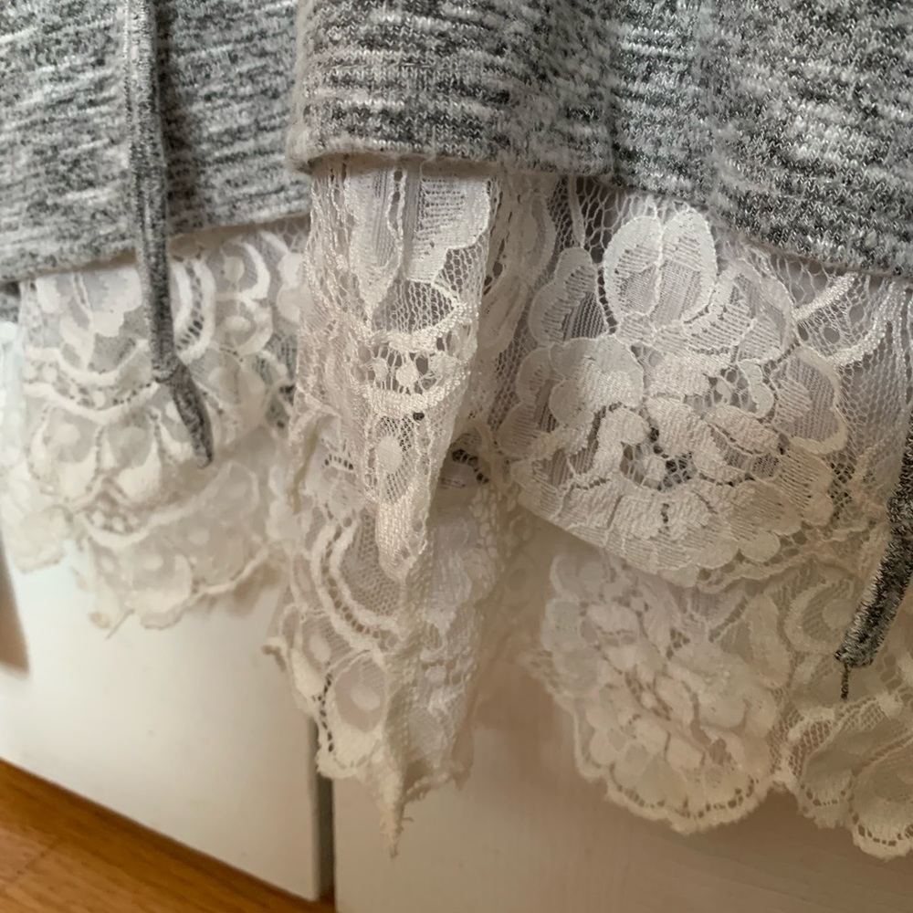 Grey & Lace Society Girl Sweater Top